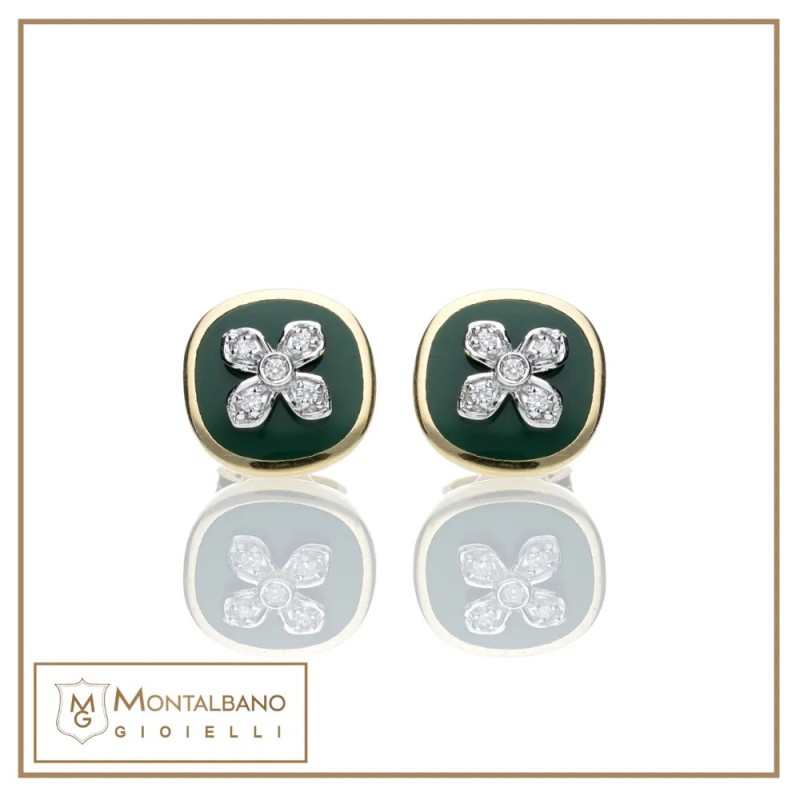 orecchini Allegra smalto fiore piccolo